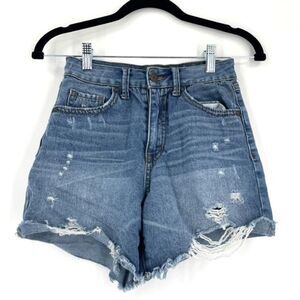 Sincerely Jules‎ Women's Distressed Denim Cut-Off Jean Shorts Blue Size 0/24